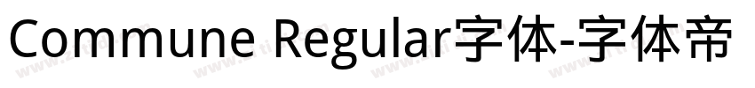 Commune Regular字体字体转换